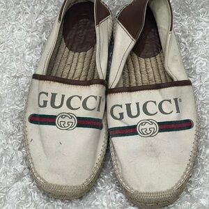 Gucci Mens Alejandro Canvas Espadrilles